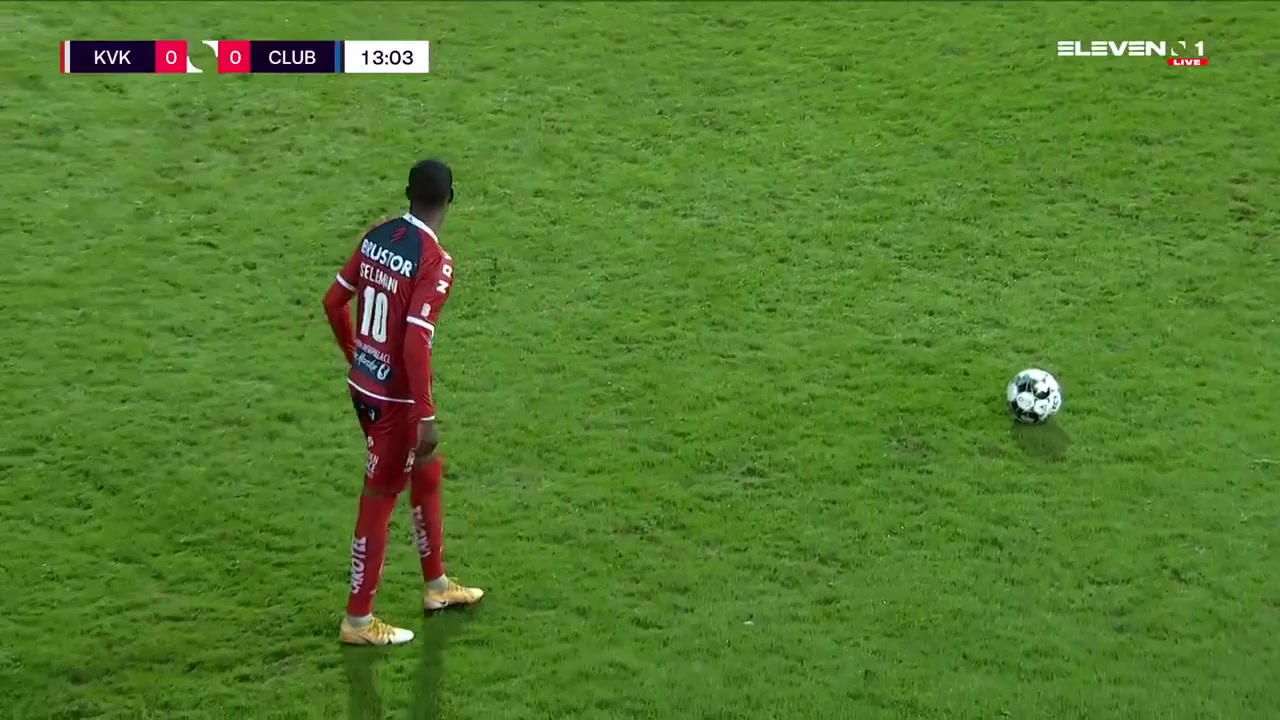 BEL D1 Kortrijk Vs Club Brugge 13 phút Timothy DerijckVào, ghi bàn 1:0