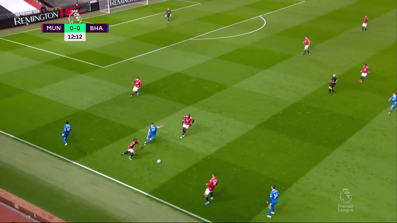 EPL Manchester United Vs Brighton Hove Albion Danny Welbeck Goal in 12 min, Score 0:1