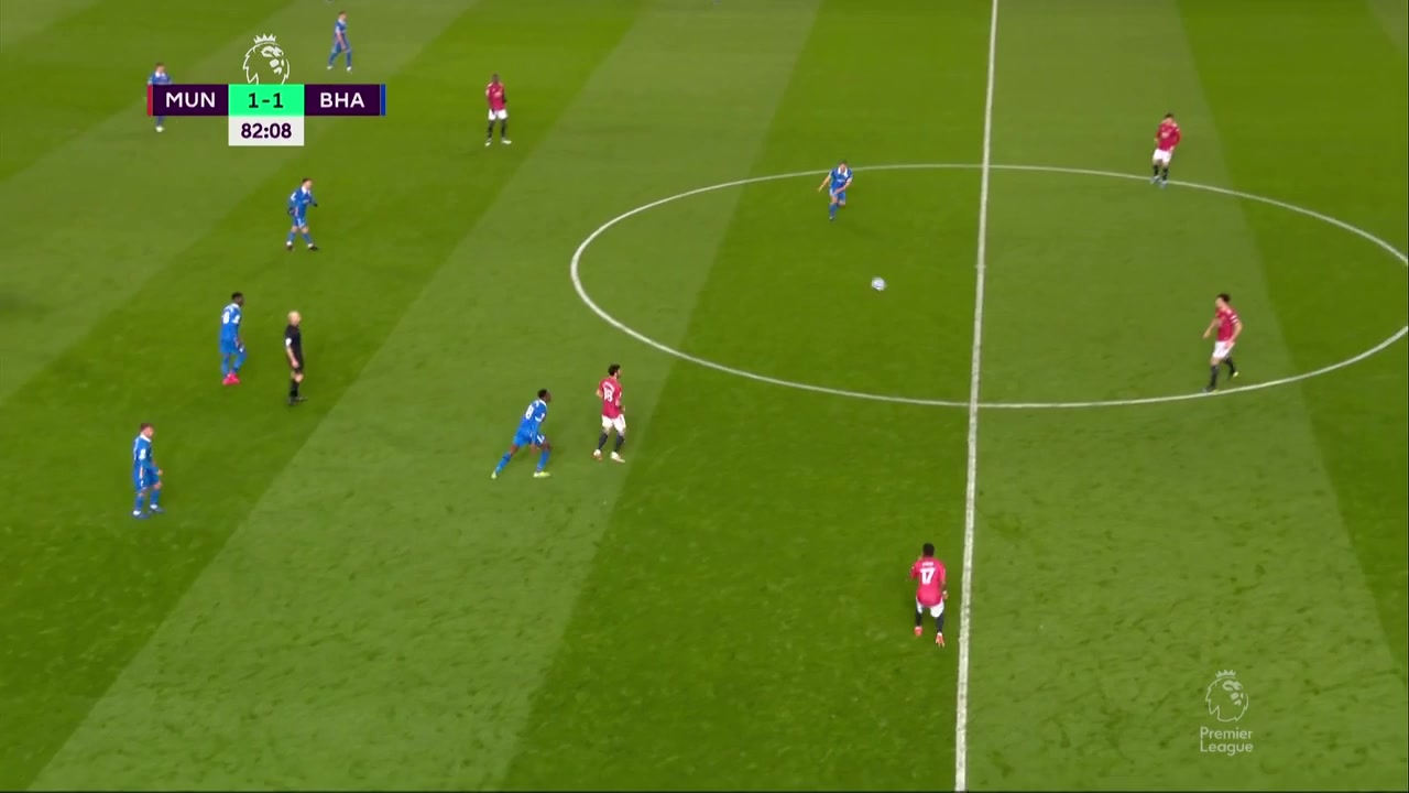 EPL Manchester United Vs Brighton Hove Albion Mason Greenwood Goal in 84 min, Score 2:1