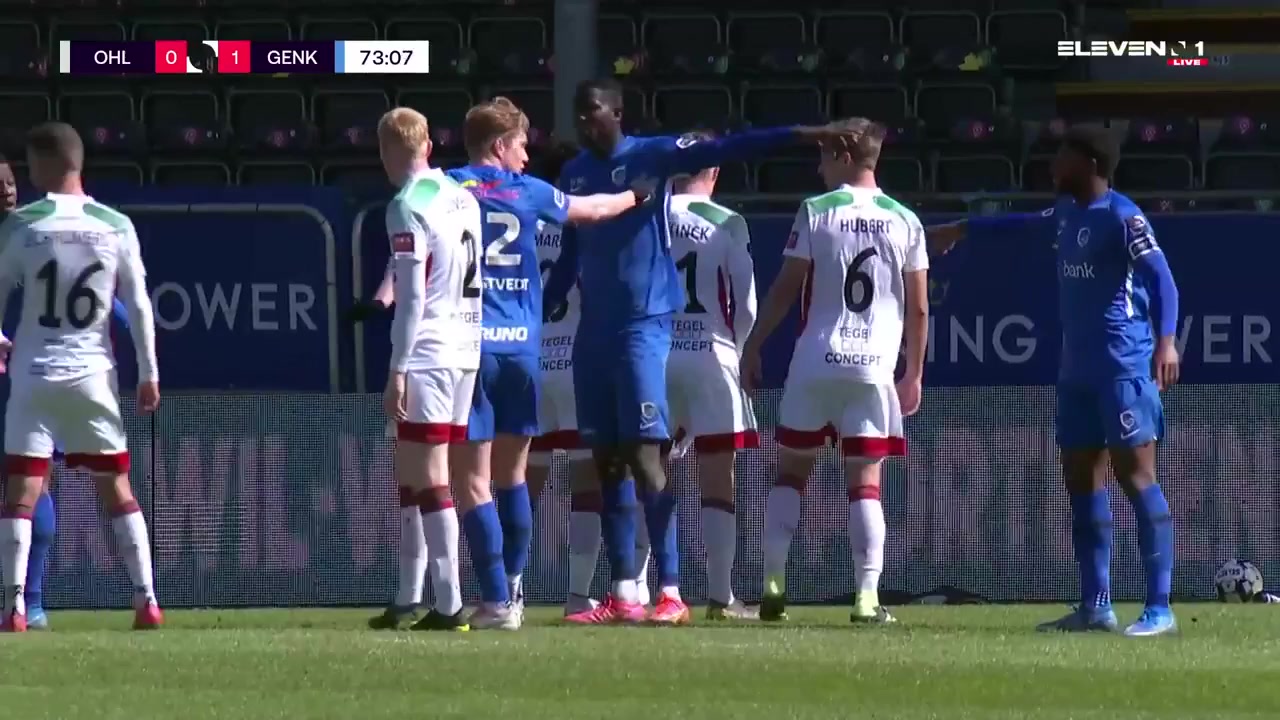 5 Oud Heverlee Vs Racing Genk 74 skor gol Xavier Mercier, skor 1:1