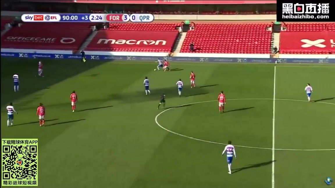 ENG LCH Nottingham Forest Vs Queens Park Rangers (QPR) 93 ทำประตู Lyndon Dykes ประตู, ทำคะแนน 3:1