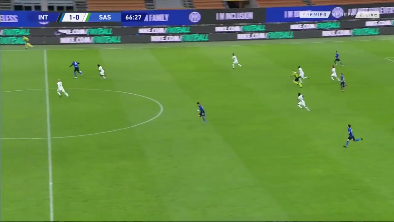 Serie A Inter Milan Vs Sassuolo Lautaro Javier Martinez Goal in 67 min, Score 2:0