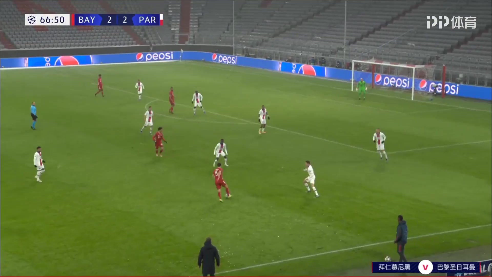 UEFA CL Bayern Munchen Vs Paris Saint Germain (PSG) Kylian Mbappe Lottin Goal in 68 min, Score 2:3