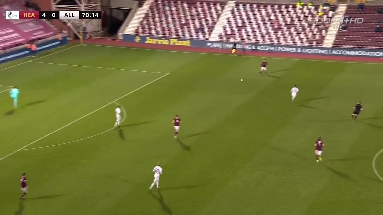 SCO CH Heart of Midlothian Vs Alloa Athletic Aaron McEneff Goal in 71 min, Score 5:0