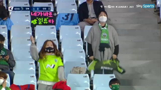 15 Jeonbuk Hyundai Motors Vs Incheon United 41 skor gol Han Kyo Won, skor 1:0