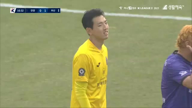 KOR D2 FC Anyang Vs Busan I Park An Byong Jun Goal in 17 min, Score 0:1