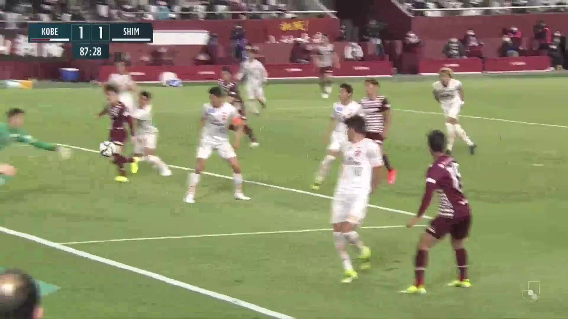 JPN D1 Vissel Kobe Vs Shimizu S-Pulse Kyogo Furuhashi Goal in 88 min, Score 1:1