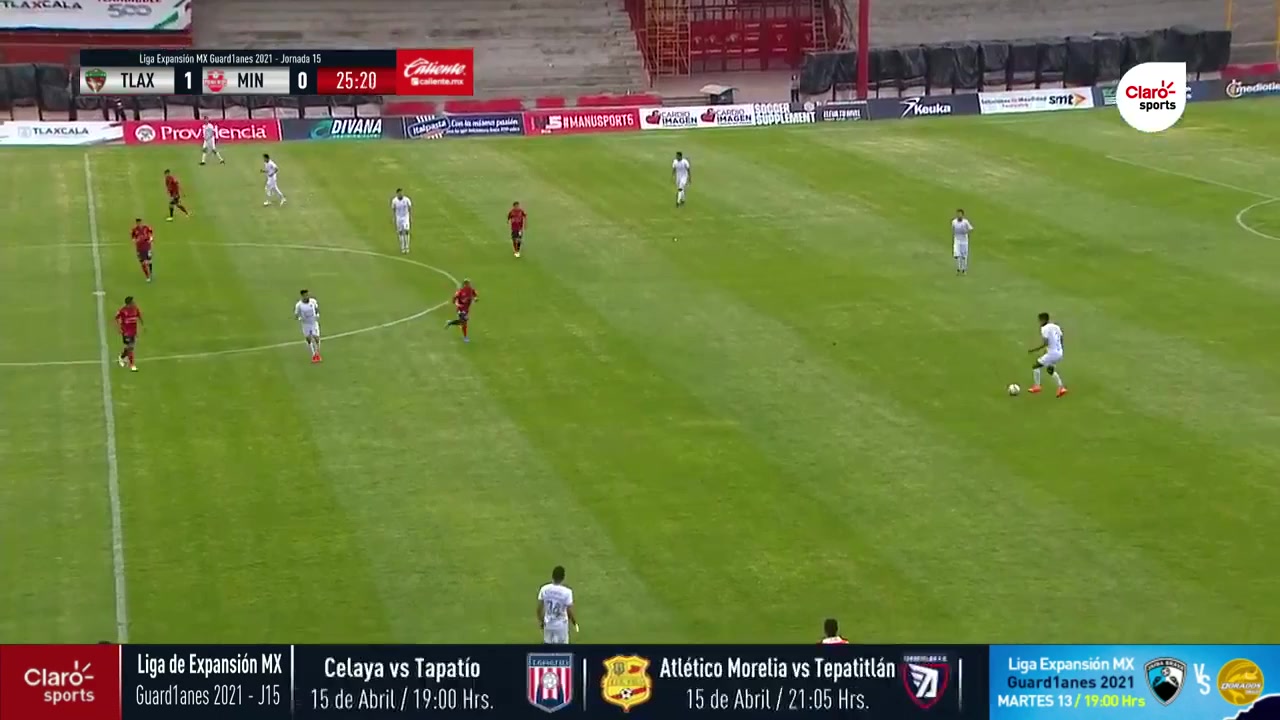 847 Tlaxcala FC Vs Mineros de Zacatecas 25 skor gol Hector Mascorro, skor 1:1