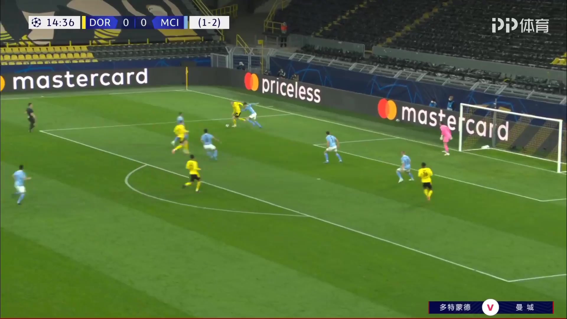 UEFA CL Borussia Dortmund Vs Manchester City 14 phút Jude BellinghamVào, ghi bàn 1:0