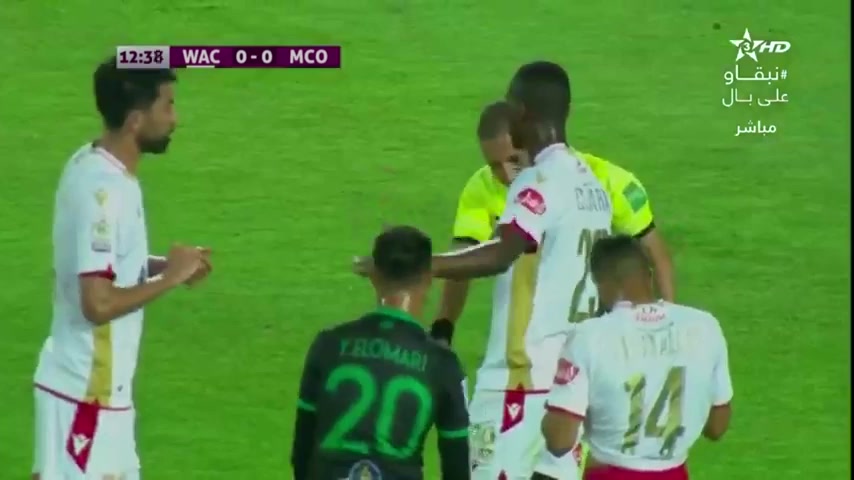 MAR D1 Wydad Casablanca Vs MCO Mouloudia Oujda Khafi Goal in 13 min, Score 0:1