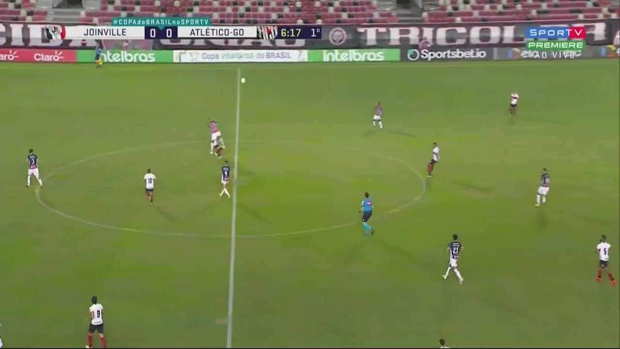 巴西杯 積安維爾 Vs 戈亞尼亞競技 7分阿拉維斯進球,比分0:1