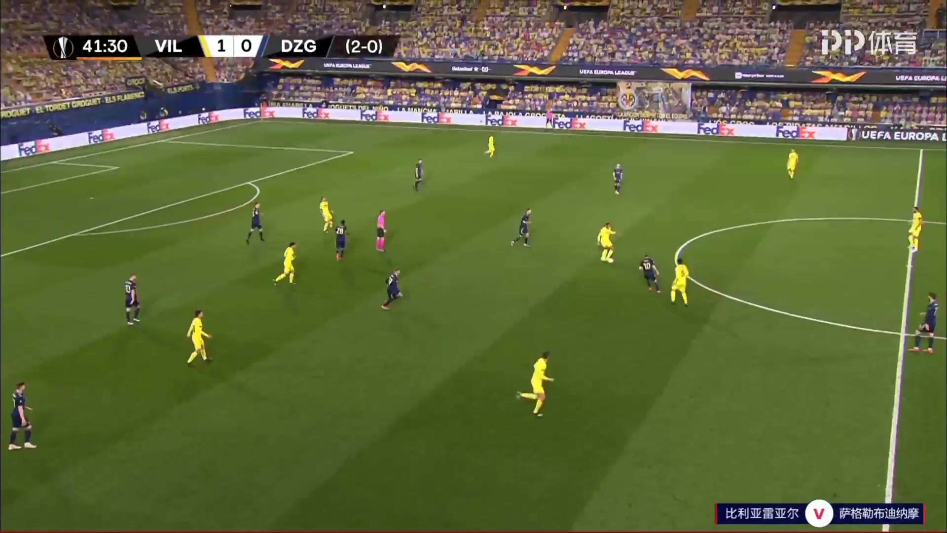 UEFA EL Villarreal Vs Dinamo Zagreb 41 phút Gerard Moreno BalagueroVào, ghi bàn 2:0