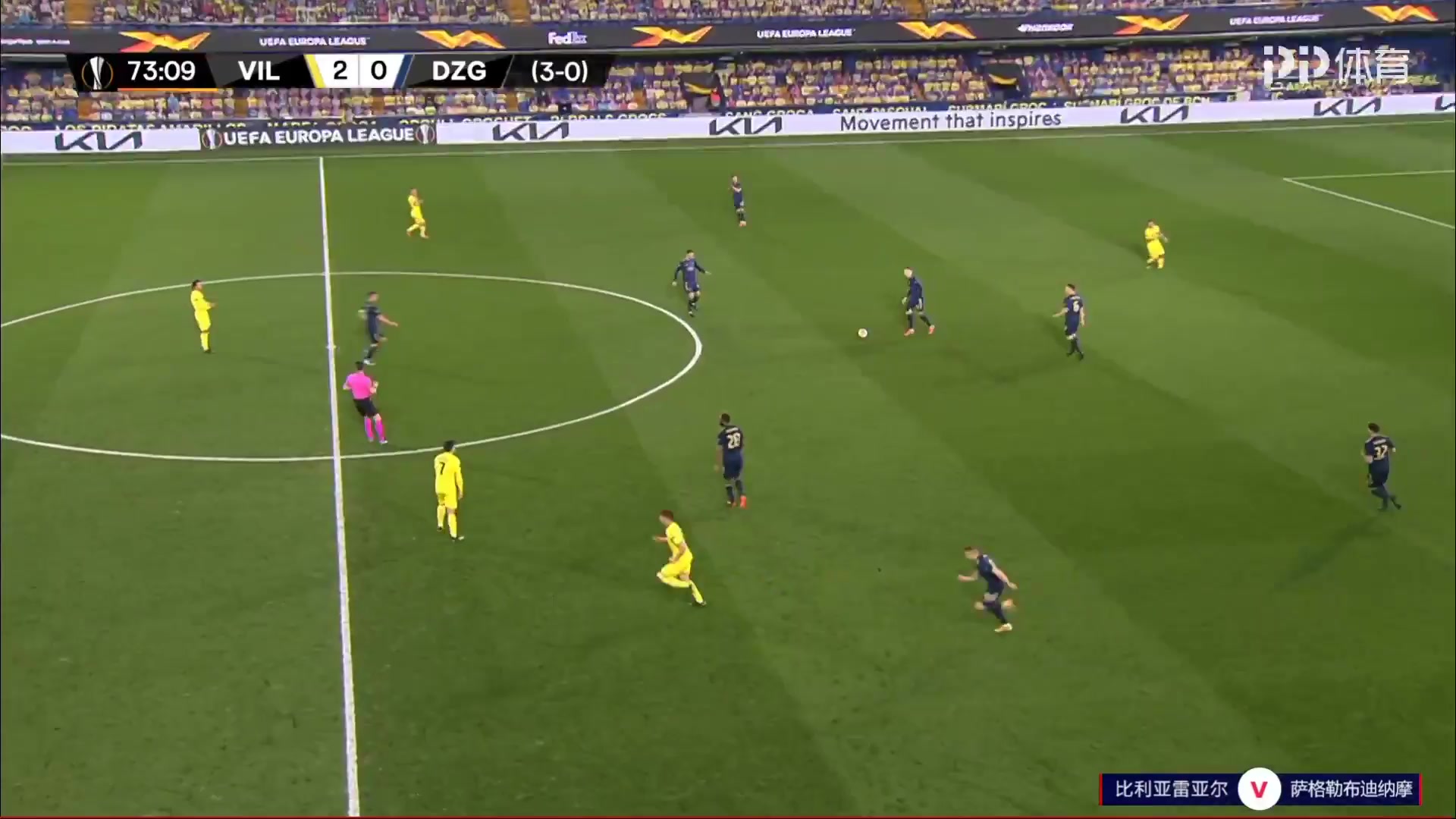 UEFA EL Villarreal Vs Dinamo Zagreb 74 phút Mislav OrsicVào, ghi bàn 2:1