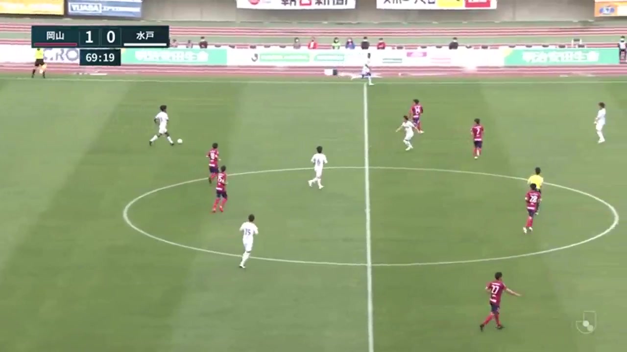 JPN D2 Fagiano Okayama Vs Mito Hollyhock 70 ทำประตู Masato Nakayama ประตู, ทำคะแนน 1:1