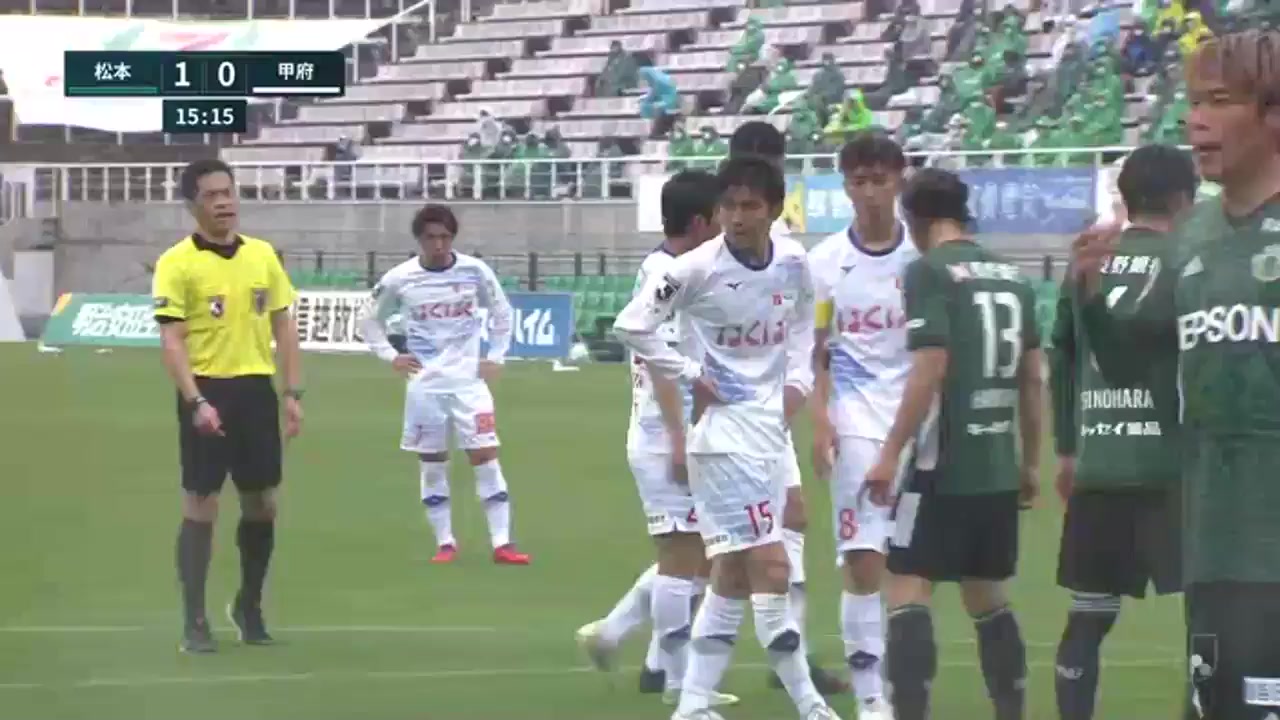 JPN D2 Matsumoto Yamaga FC Vs Ventforet Kofu 15 ทำประตู Motoki Hasegawa ประตู, ทำคะแนน 1:1