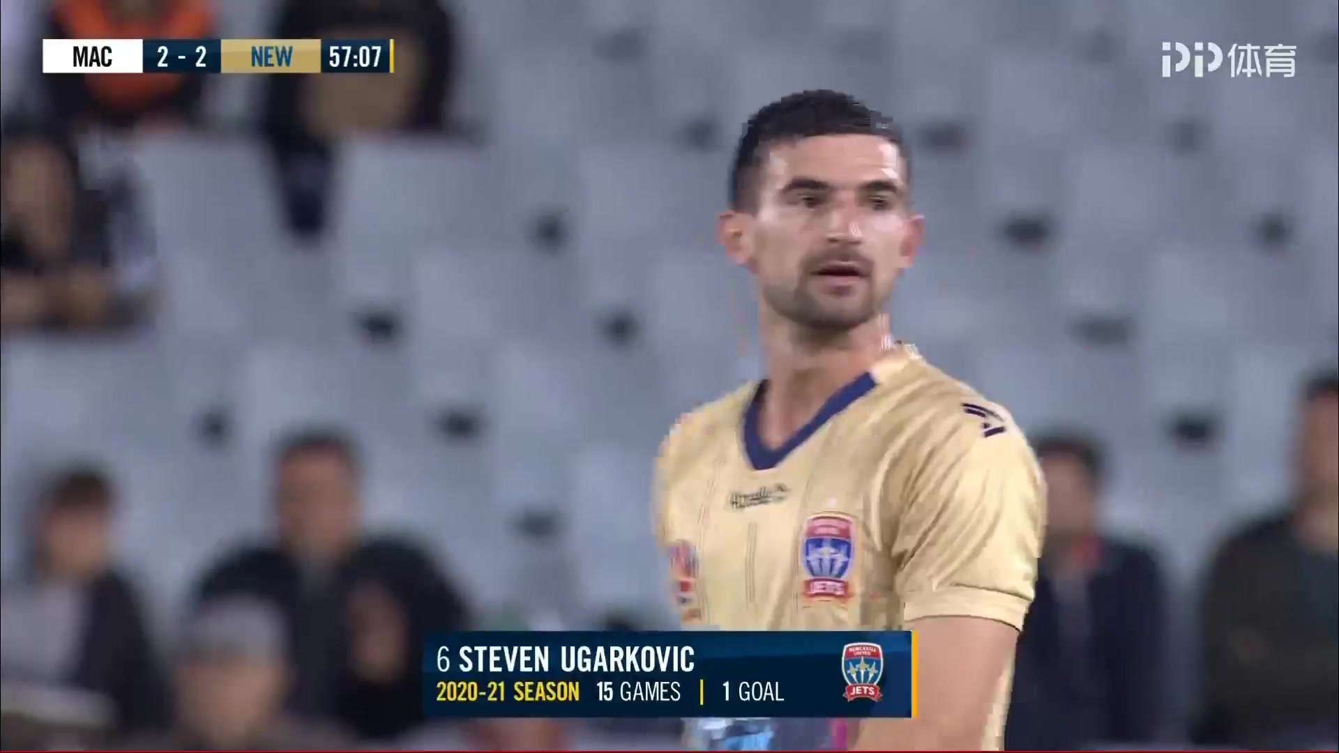 AUS D1 FC Macarthur Vs Newcastle Jets Steven Peter Ugarkovic Goal in 56 min, Score 2:2