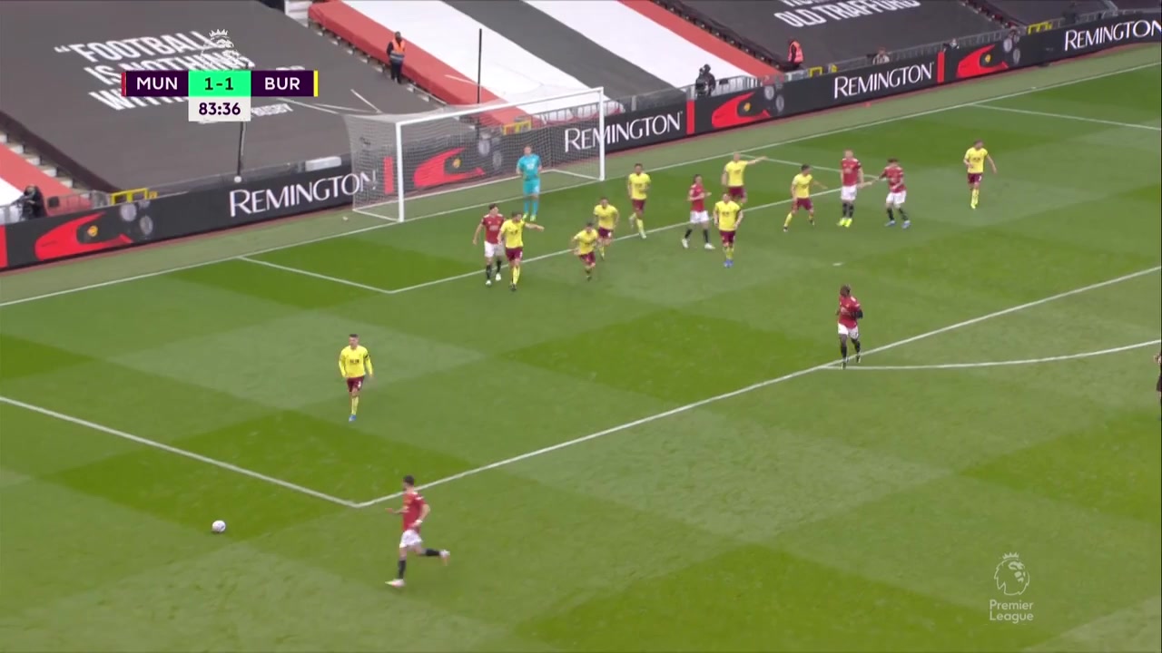 EPL Manchester United Vs Burnley Mason Greenwood Goal in 84 min, Score 2:1