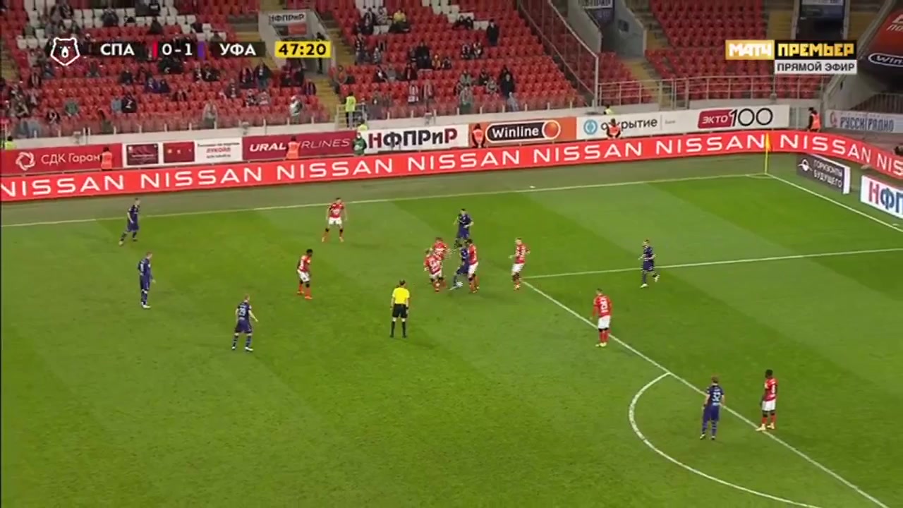 10 Spartak Moscow Vs FC Ufa 47 skor gol Filip Mrzljak, skor 0:2