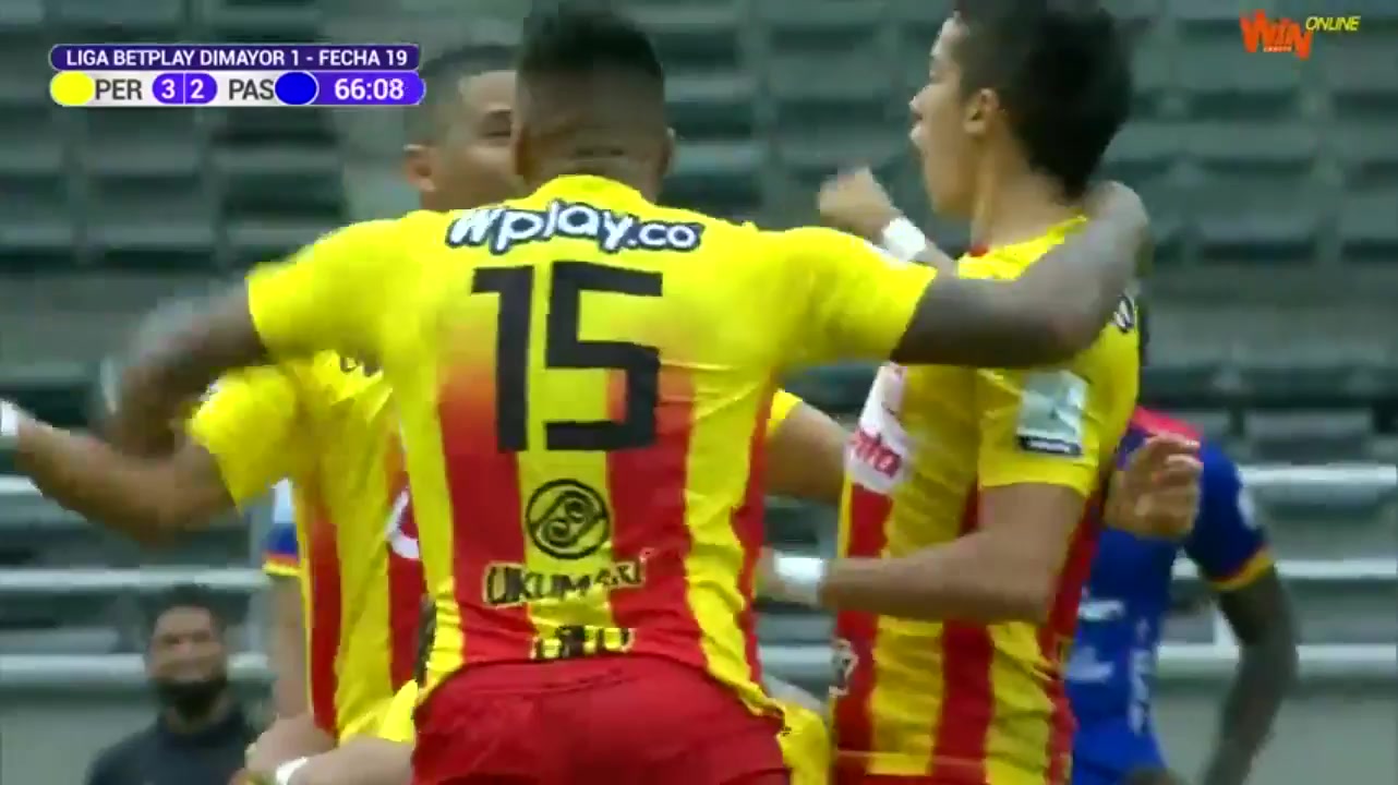 COL D1 Deportivo Pereira Vs Deportivo Pasto 65 phút Franco Faustino Arizala HurtadoVào, ghi bàn 4:2