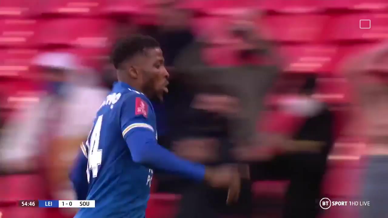 ENG FAC Leicester City Vs Southampton Kelechi Iheanacho Goal in 56 min, Score 1:0