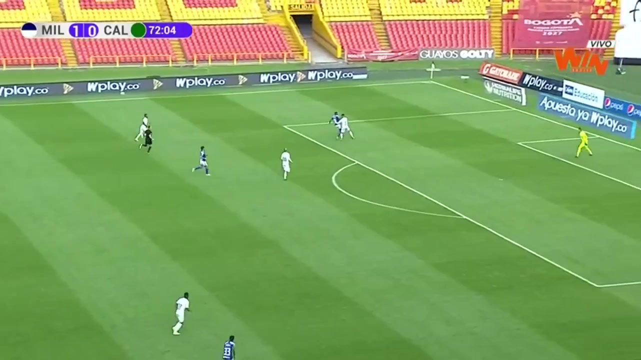 COL D1 Millonarios Vs Deportivo Cali 72 phút David SilvaVào, ghi bàn 2:0