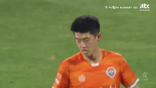 韓K聯 江原FC Vs 光州FC 87分李韓道進球,比分0:1