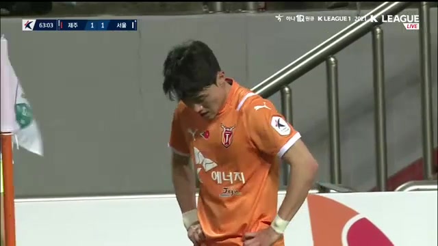 韓K聯 濟州聯隊 Vs FC首爾 63分權韓真進球,比分2:1