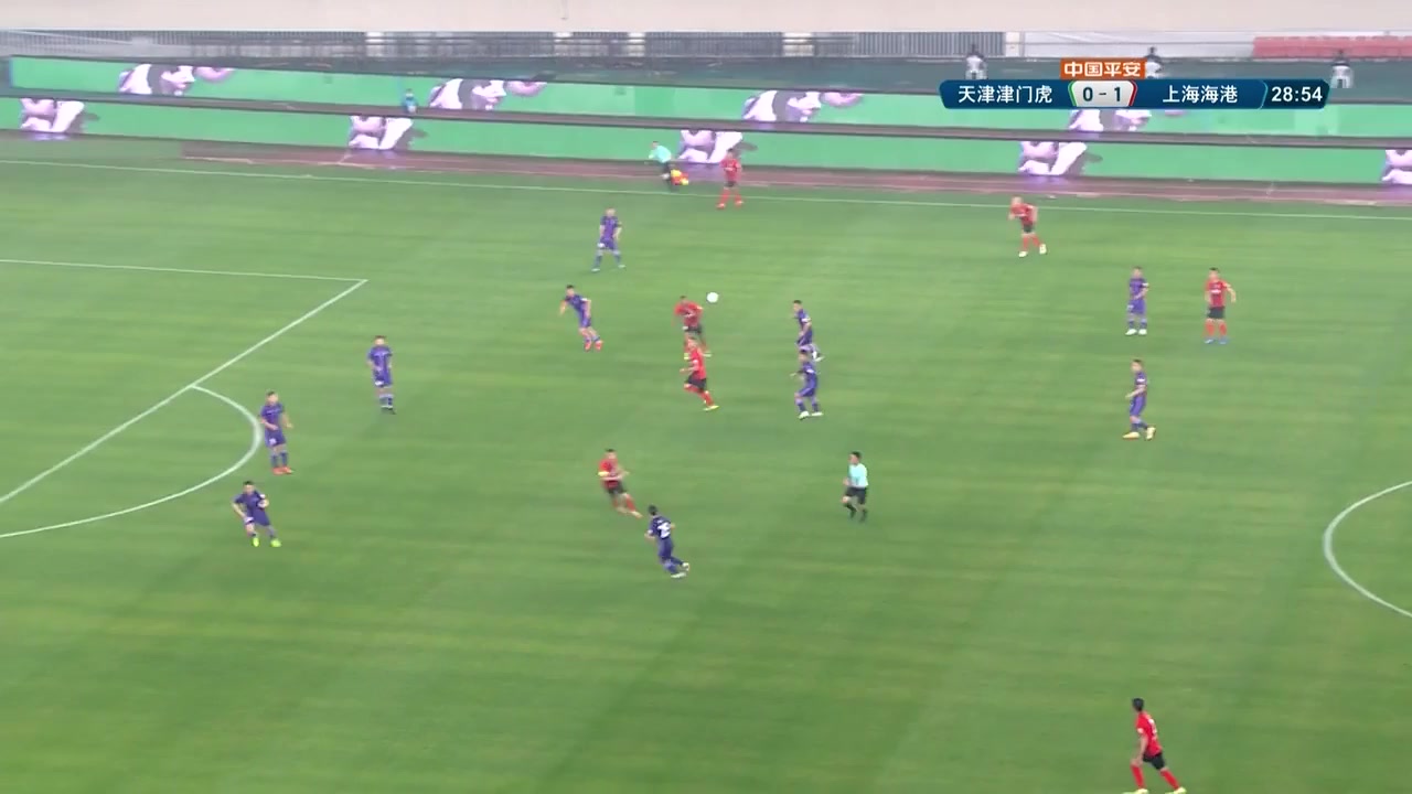 CHA CSL Tianjin Tigers Vs Shanghai Port 29 ทำประตู Lv Wenjun ประตู, ทำคะแนน 0:2