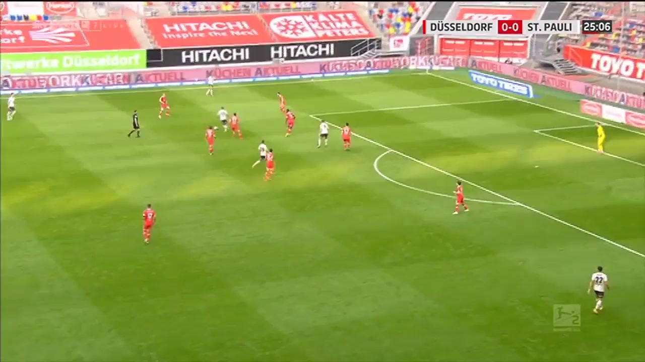 GER D2 Fortuna Dusseldorf Vs St. Pauli Felix Klaus Goal in 25 min, Score 1:0