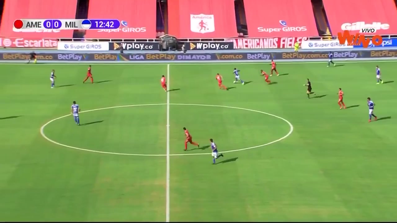 COL D1 America de Cali Vs Millonarios 12 phút Fernando Uribe HimcapieVào, ghi bàn 0:1