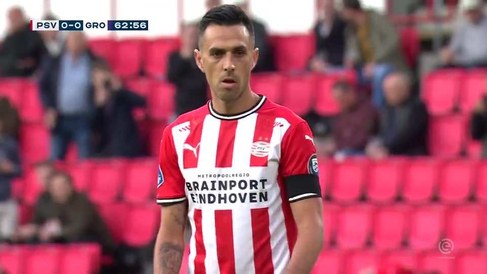 HOL D1 PSV Eindhoven Vs Groningen Eran Zahavi Goal in 63 min, Score 1:0