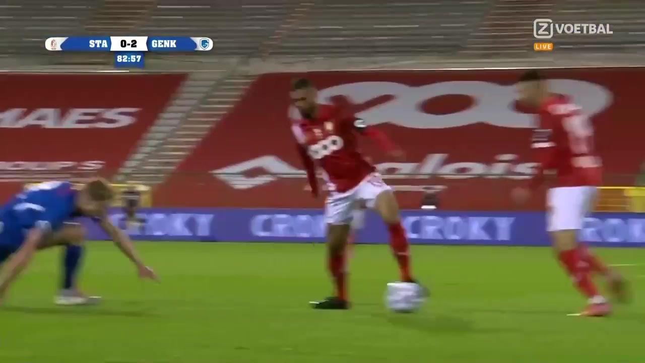 BEL Cup Standard Liege Vs Racing Genk Jackson Muleka Kyanvubu Goal in 83 min, Score 1:2