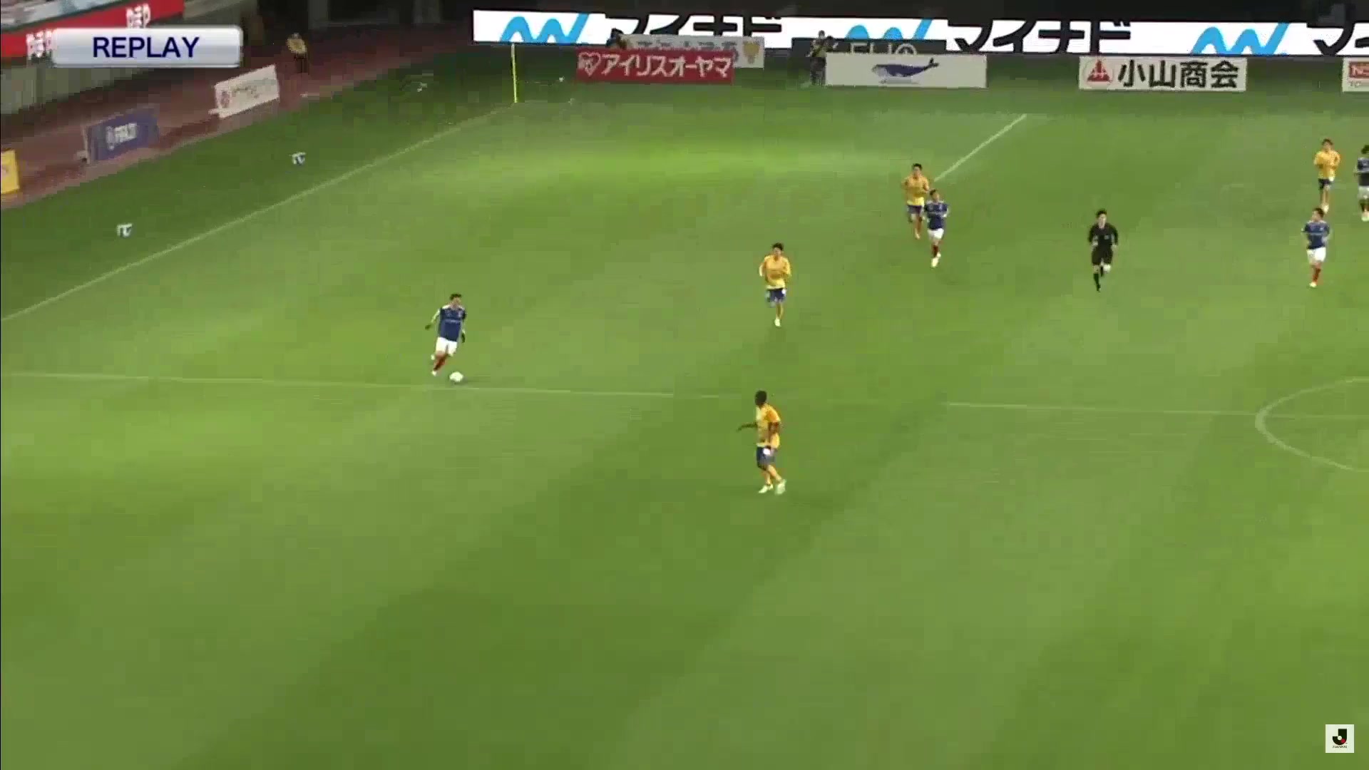 JPN LC Vegalta Sendai Vs Yokohama Marinos Ryonosuke Kabayama Goal in 32 min, Score 0:2