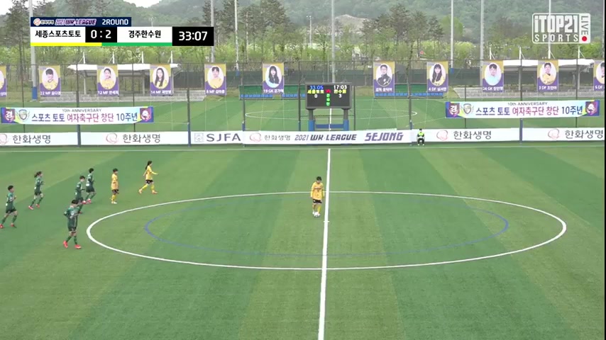 KOR WD1 Sejong Gumi Sportstoto (w) Vs Gyeongju FC (w) Son Yoon Hui Goal in 33 min, Score 0:3