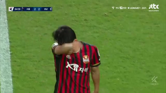 韓K聯 FC首爾 Vs 城南足球俱樂部 84分羅相鎬進球,比分2:2