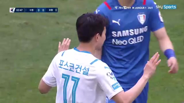 韓K聯 水原三星 Vs 浦項制鐵 3分林相協進球,比分0:1