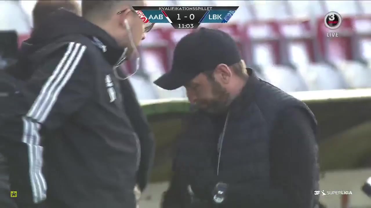 DEN SASL Aalborg Vs Lyngby 10 phút Lucas Qvistorff AndersenVào, ghi bàn 1:0