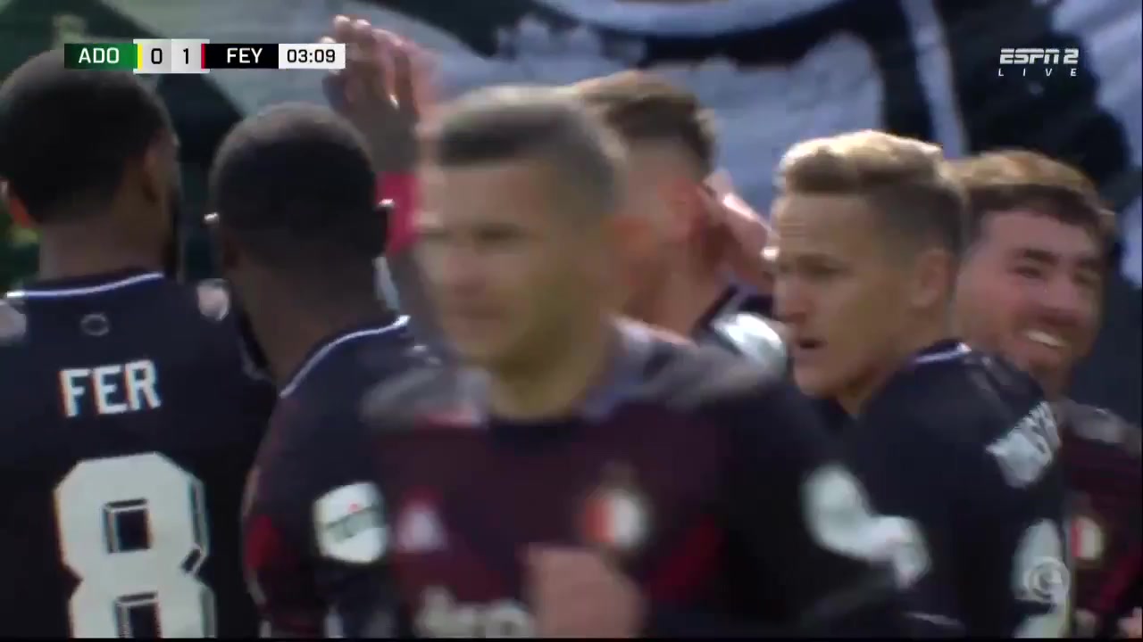 HOL D1 ADO Den Haag Vs Feyenoord Robert Bozenik Goal in 2 min, Score 0:1