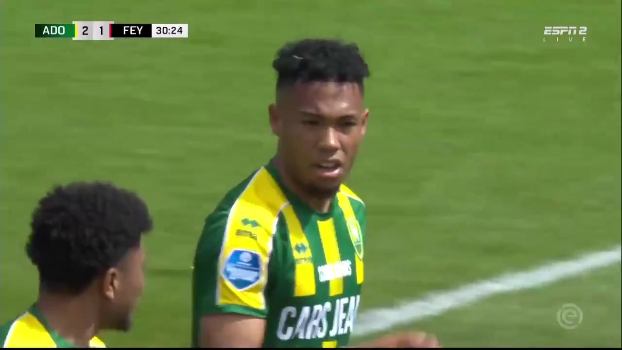 HOL D1 ADO Den Haag Vs Feyenoord Abdenasser El Khayati Goal in 29 min, Score 2:1