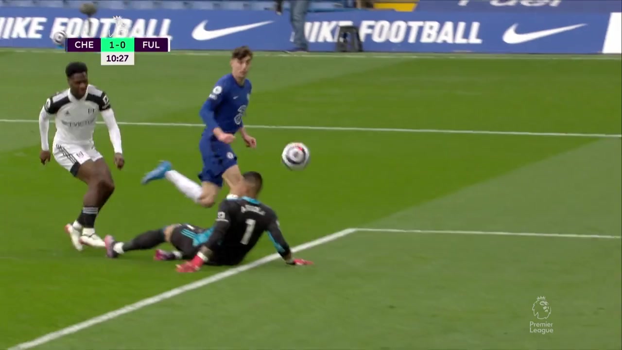 EPL Chelsea Vs Fulham 9 ทำประตู Kai Havertz ประตู, ทำคะแนน 1:0