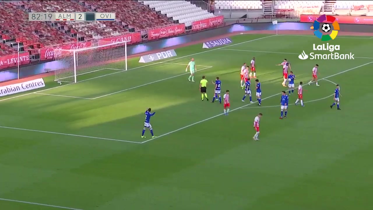 SPA D2 Almeria Vs Real Oviedo Simone Grippo Goal in 82 min, Score 2:2