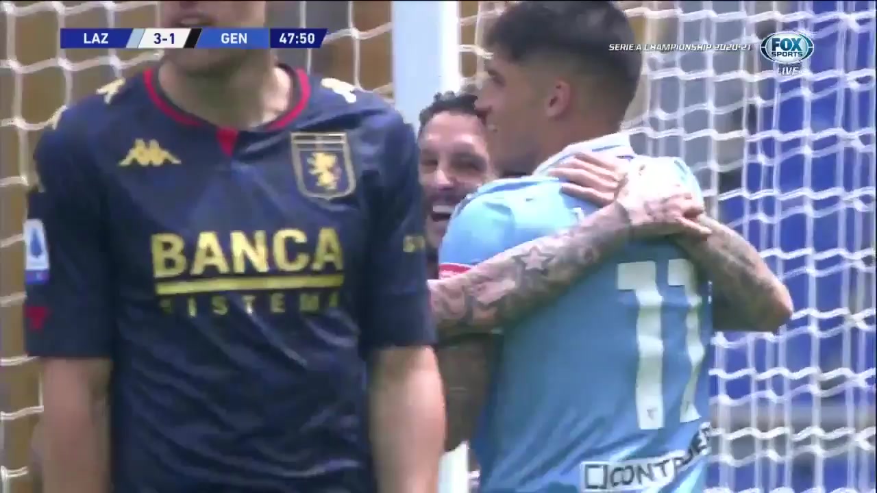 Serie A Lazio Vs Genoa 48 ทำประตู Luis Alberto Romero Alconchel ประตู, ทำคะแนน 3:1