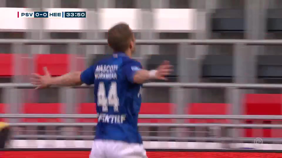 HOL D1 PSV Eindhoven Vs SC Heerenveen Tibor Halilovic Goal in 33 min, Score 0:1