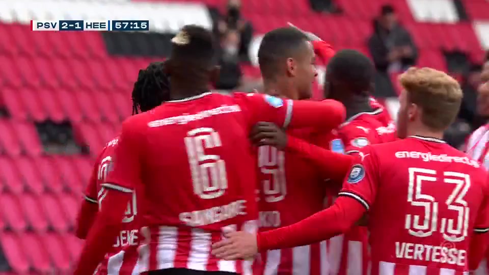 HOL D1 PSV Eindhoven Vs SC Heerenveen  Goal in 58 min, Score 2:1