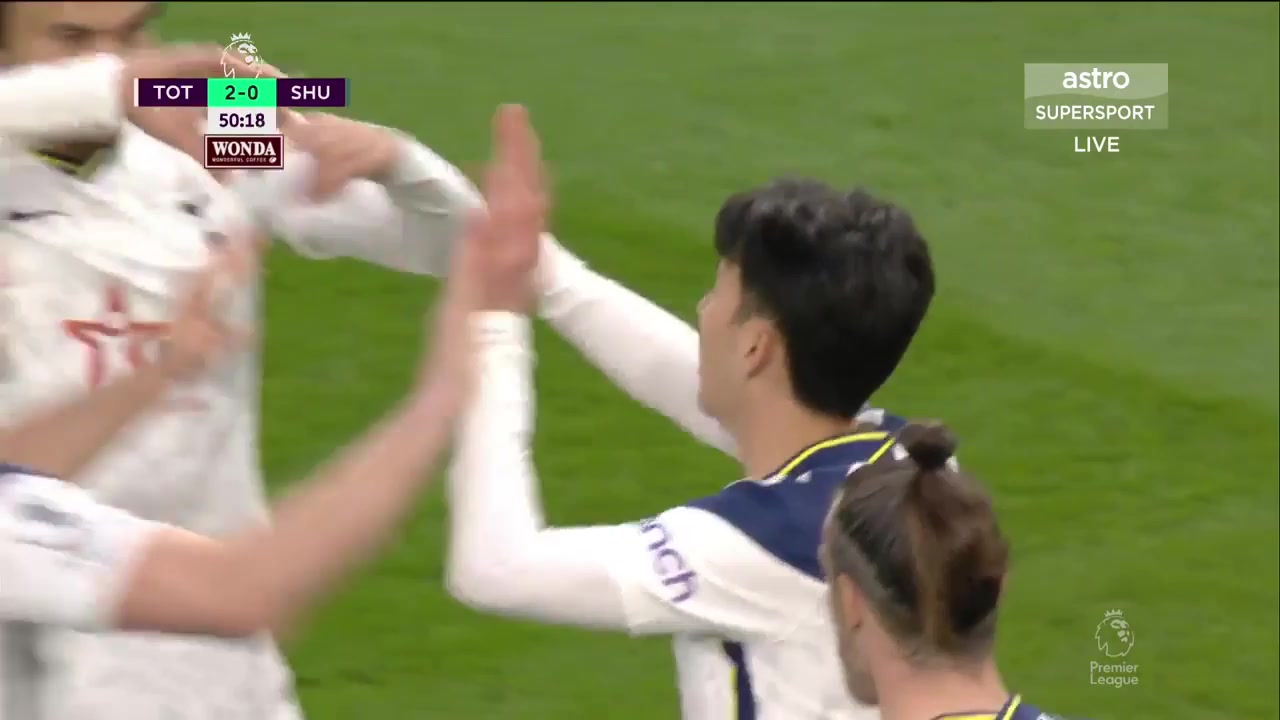 EPL Tottenham Hotspur Vs Sheffield United Son Heung Min Goal in 50 min, Score 2:0
