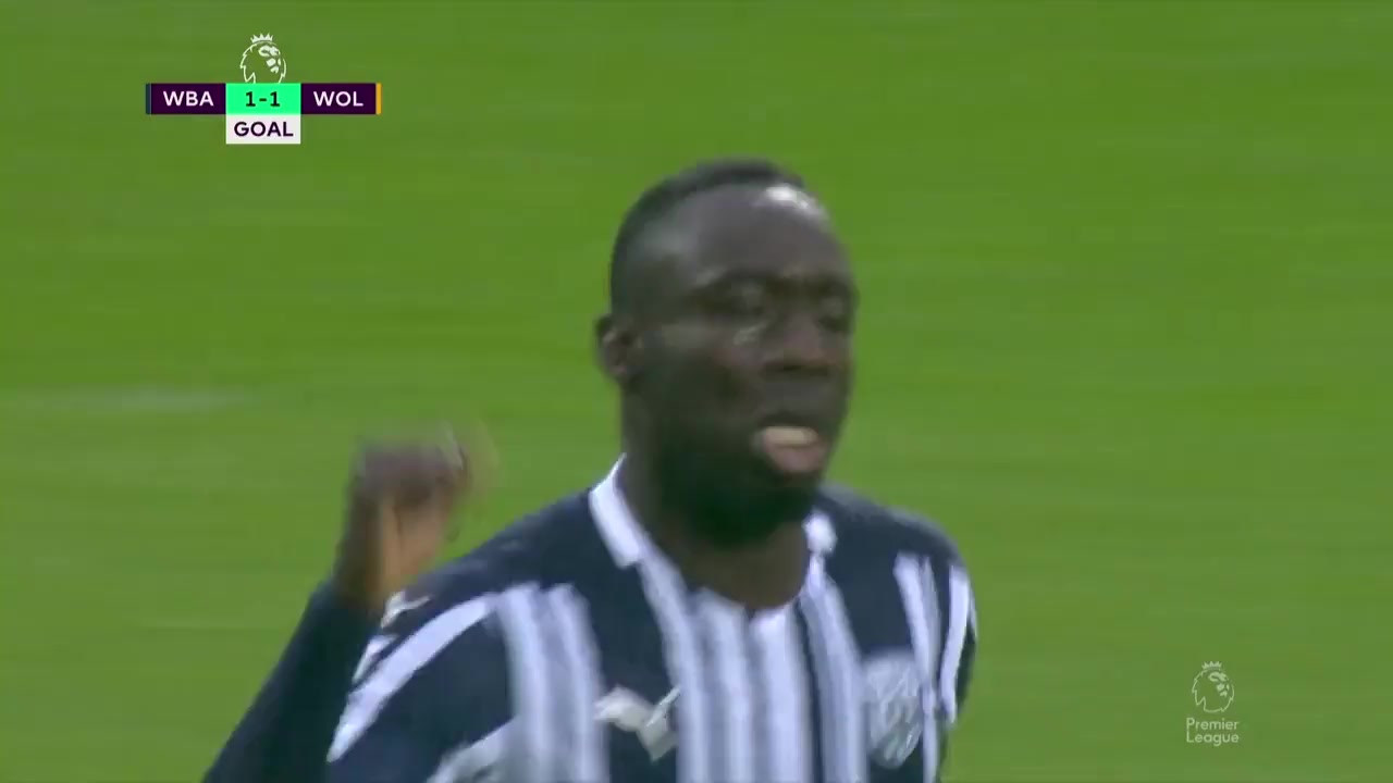 36 West Bromwich(WBA) Vs Wolves 61 skor gol Mbaye Diagne, skor 1:1