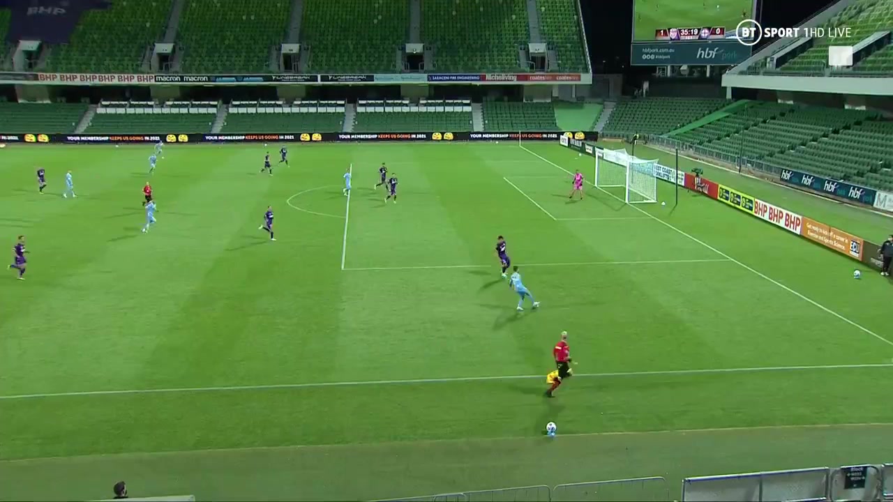AUS D1 Perth Glory Vs Melbourne City 35 phút Vào, ghi bàn 1:1