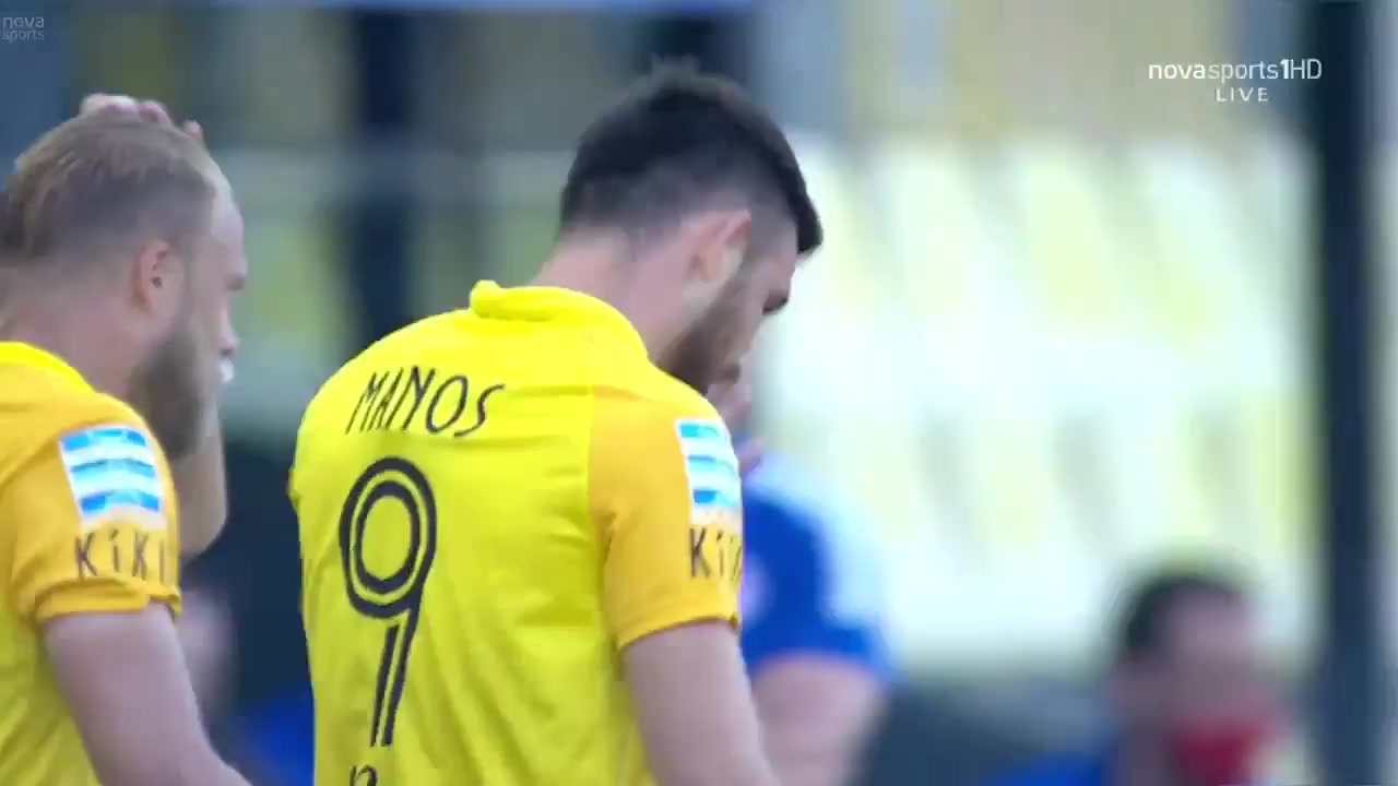 32 Aris Thessaloniki Vs Olympiakos Piraeus 14 skor gol Dimitrios Manos, skor 1:0