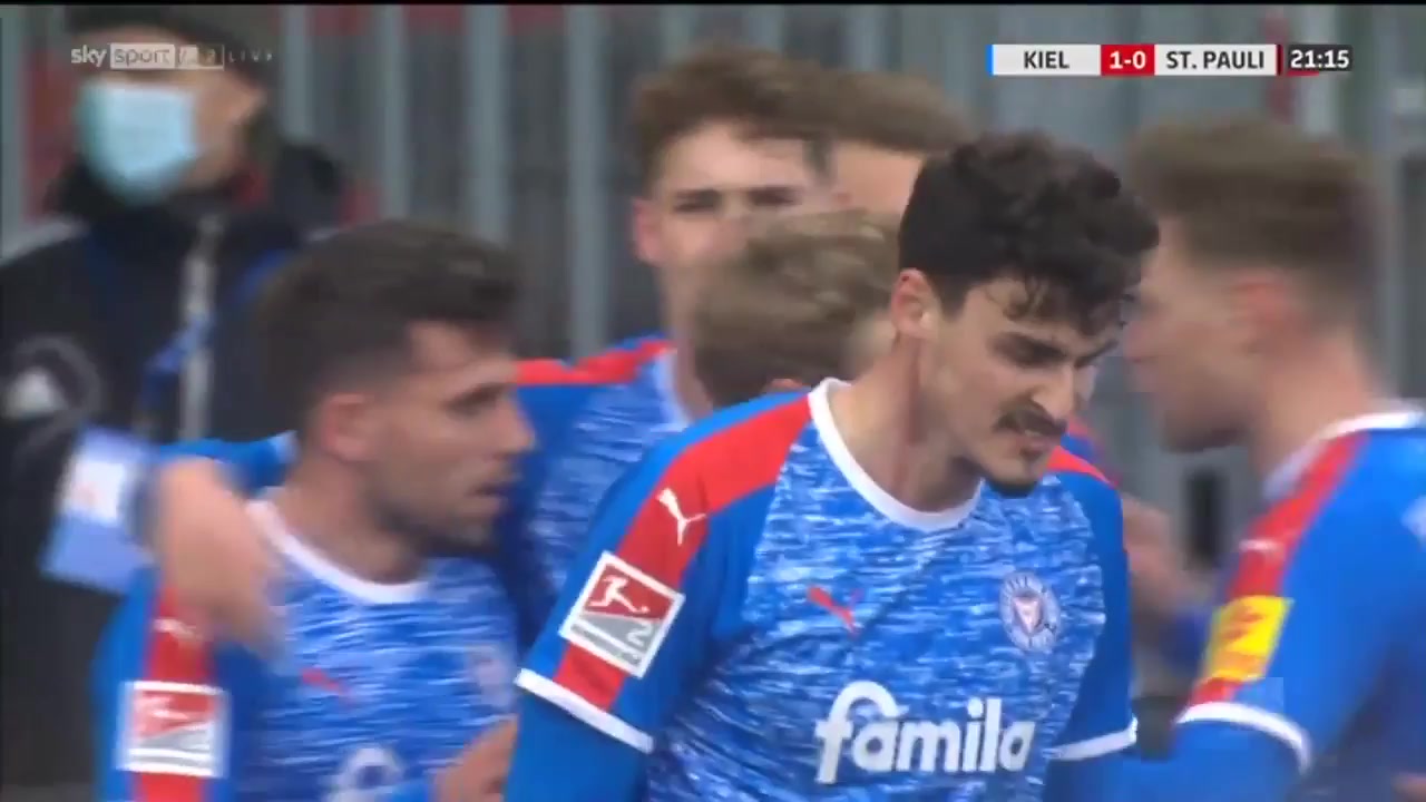 GER D2 Holstein Kiel Vs St. Pauli Ahmet Arslan Goal in 21 min, Score 1:0