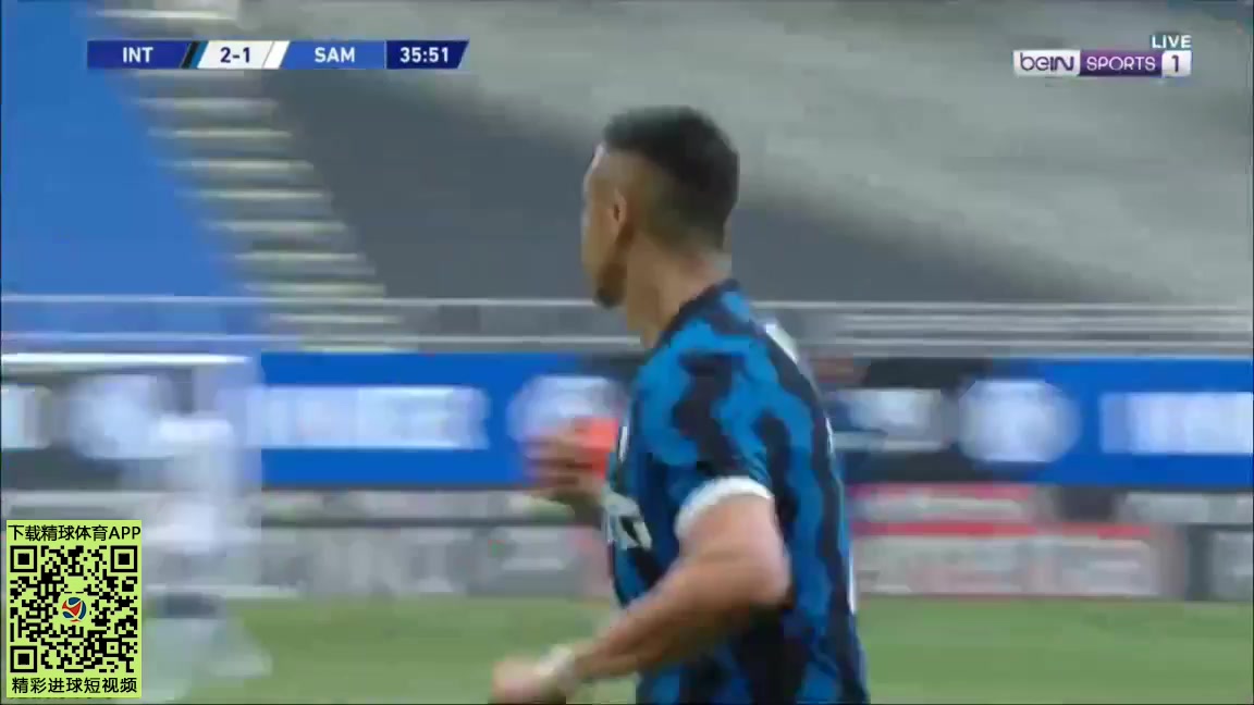 Serie A Inter Milan Vs Sampdoria Alexis Alejandro Sanchez Goal in 35 min, Score 3:1